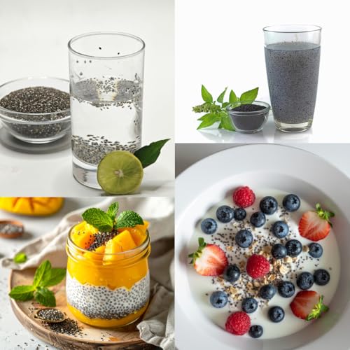 Image of BOKF Basil Seeds (Sabja) + Chia Seeds Combo Pack | Natural & Raw Superfoods | Rich in Fiber, Omega-3 & Protein | Ideal for Weight Management, Detox Drinks & Healthy Recipes.