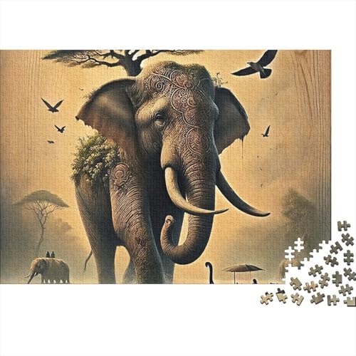 Rompecabezas de elefante de 1000 piezas, el regalo educativo ideal para adultos