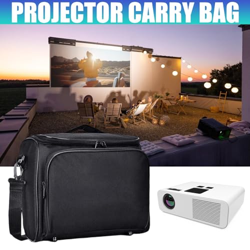 Funda portátil para proyector de tela oxford con interior acolchado para transporte seguro y accesorios miniatura 6