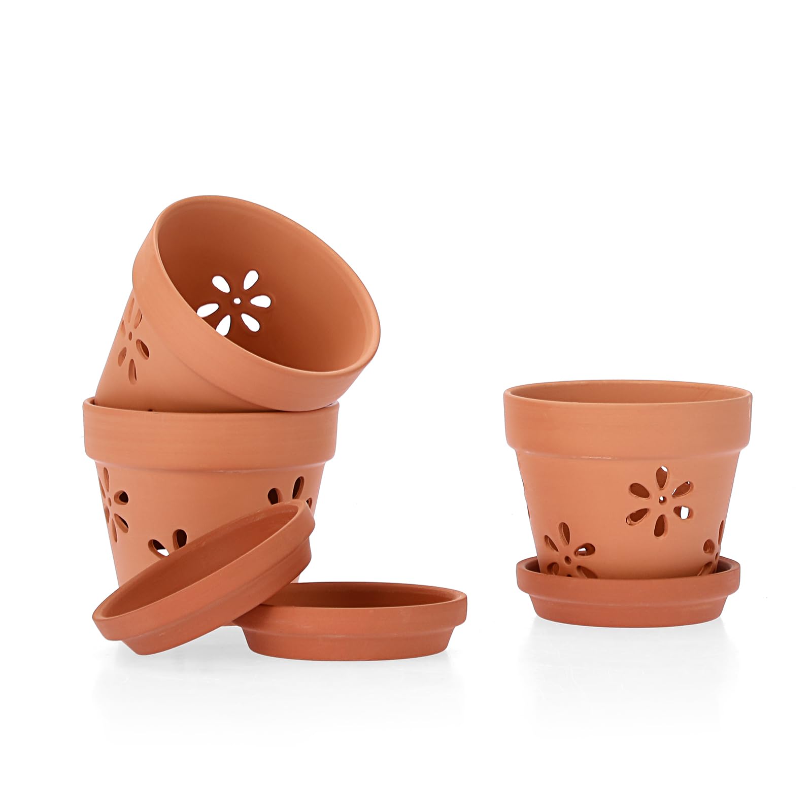 Amazon.co.jp: BSTKEY 6個セット 素焼き鉢 植木鉢 陶器鉢 観葉植物鉢