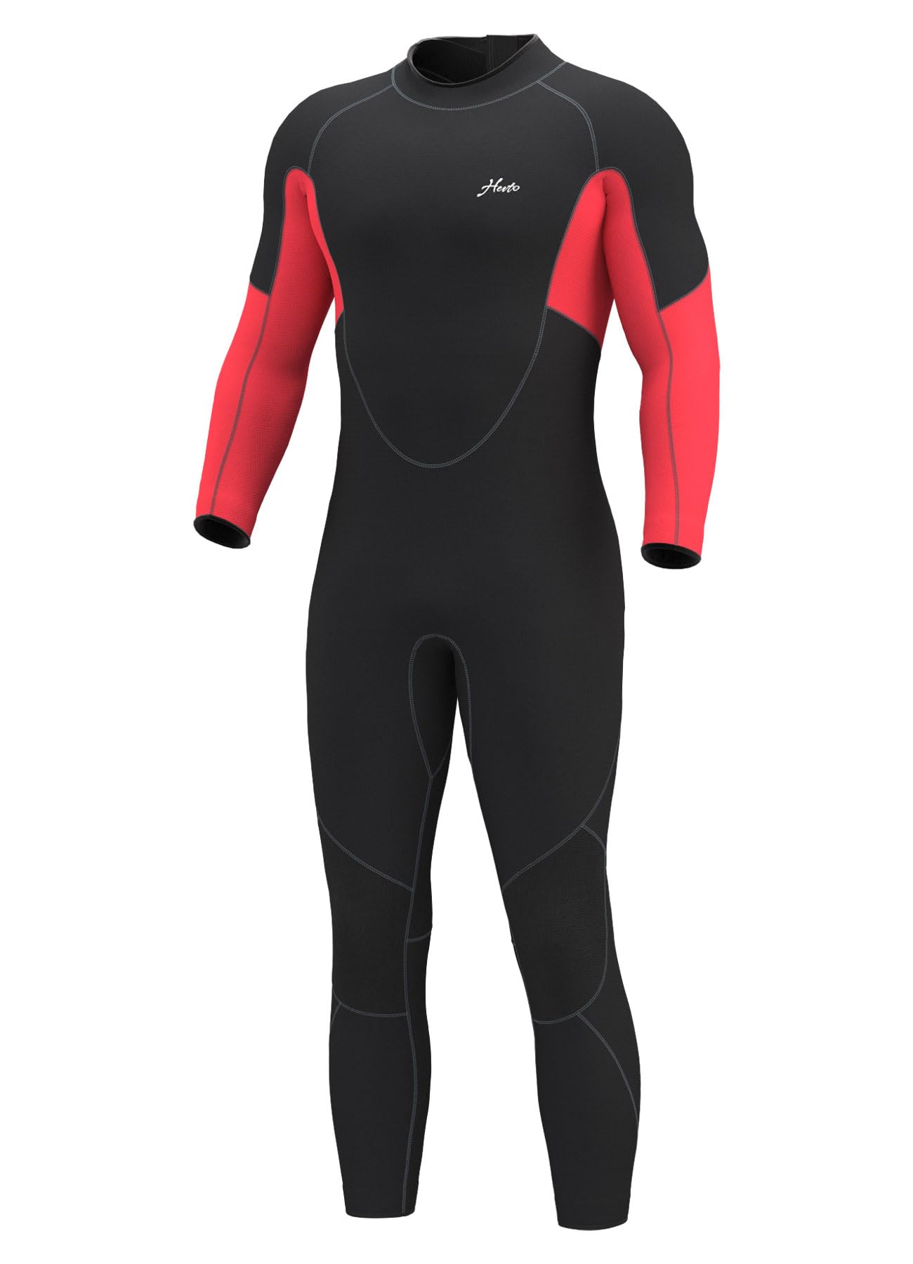 Hevto Men Wetsuit 5/4/3/2mm Neoprene Full Wet Suit in Cold Water for Scuba Diving Surfing Swimming for Water Sports