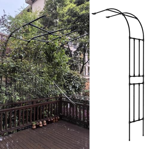 Treillis de jardin en métal – Support robuste pour plantes grimpantes d'extérieur pour roses et vignes, cadre décoratif mural