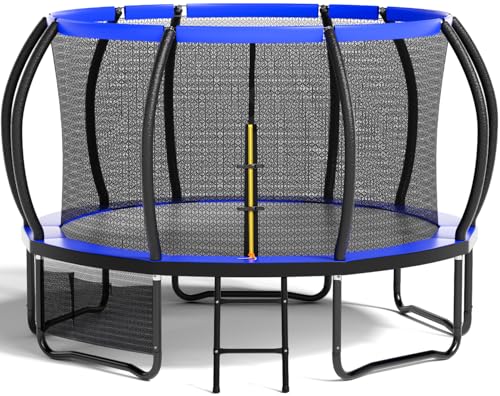 Flamaker Trampolin Outdoor Kinder, Gartentrampolin Ø 366/427cm mit Netz,...