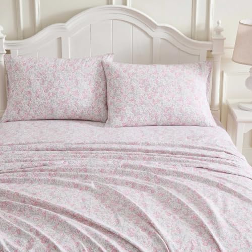 Image of Laura Ashley - Cotton Queen Sheet Set with Pillowcases, Deep Pocket
