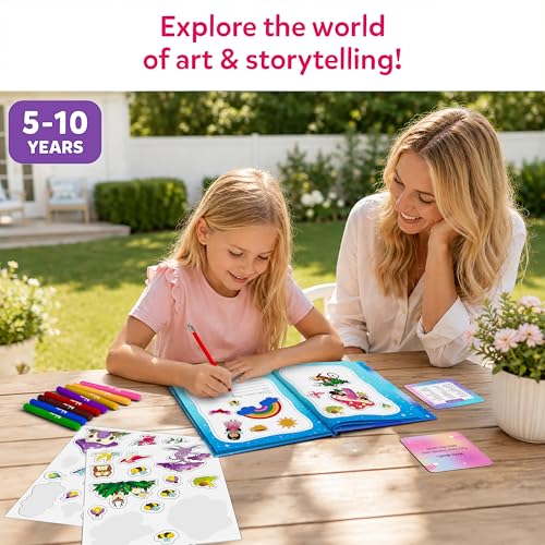 Image of Skillmatics Storybook Art Kit - Create Fairytale Stories, DIY Craft & Writing Kit with 300+ Stickers, Scrapbooking & Journal Activity, Gifts for Kids Ages 5, 6, 7, 8, 9, 10