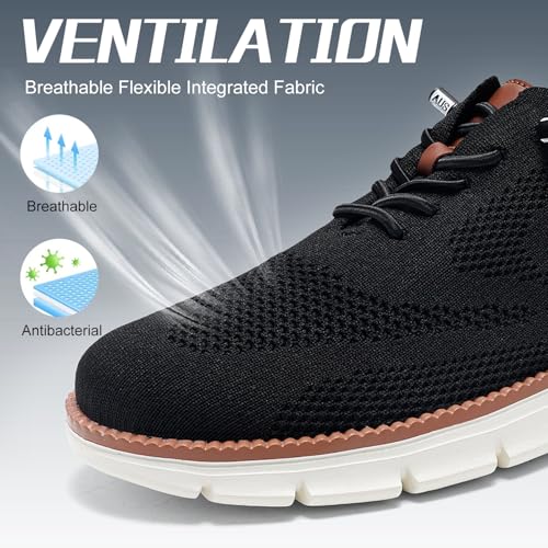 Men's Business Casual Shoes Breathable Loafers Lace-Up Lightweight Sneakers Walking Footwear Breeze Shoes Oxfords3