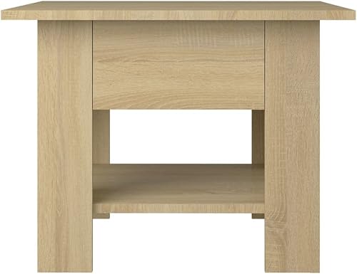 Miniatura 3 de Mesa de centro de granja con armarios de almacenamiento, mesa de centro industrial adecuada para sala de estar, oficina, roble Sonoma de 21.7 x 21.7