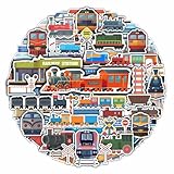 100枚 子供用電車ステッカー - 幼児向け電車ステッカー - 電車パーティーの記念品 - 男の子用電車のおもちゃ 4-7歳 - 電車愛好家への電車ギフト 男の子の電車のおもちゃ