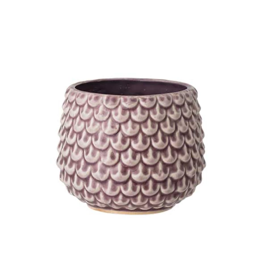 Nordring Maceta Pino - Macetero Decorativo Redondo para Flores e Plantas para Interiores S (9,5 cm ø), Malva, Cerámica