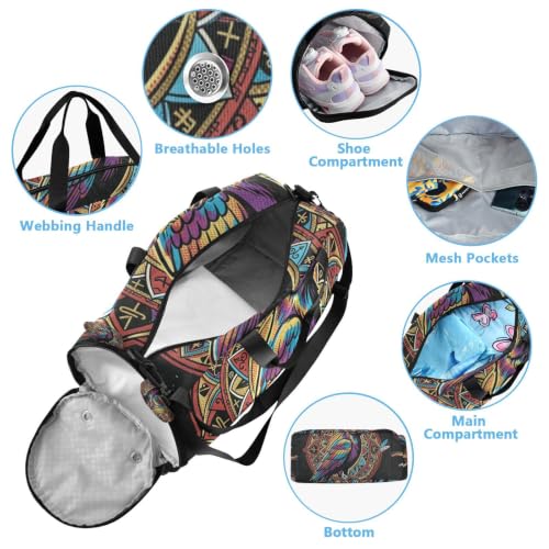 Bolsa de lona infantil ligera y resistente con espacio para zapatos y ropa de viaje 4