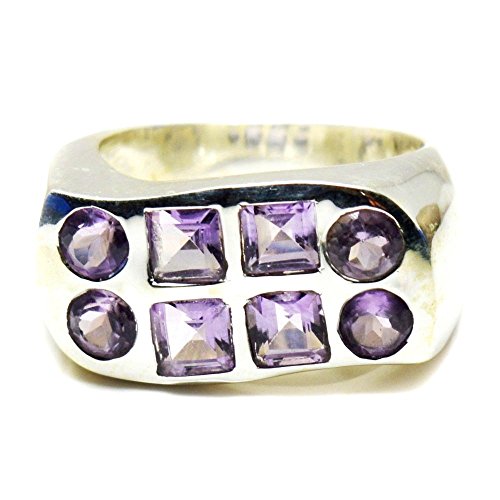 Bague améthyste naturelle à porter au quotidien bijou chic en argent sterling pour toutes occasions