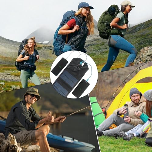 Cargador de panel solar de 120W portátil y resistente al agua con puerto USB para supervivencia 5