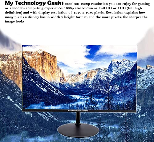Mtg Bundle 24 Inch 1080P Led Desktop Laptop Monitor - Full Hd, 75Hz, 3Ms, Vesa Mountable, Hdmi, Vga, Bezel Less And Ultra-Light Sleek Thin Design With Built-In Speakers (Mtg Monitor +Webcam) #TOP2