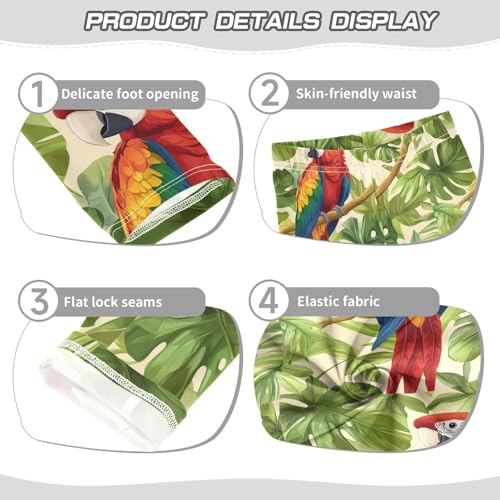 Girls Leggings Tropical Jungle Birds Parrot Toddler Girls Clothes Leggings for Girls Toddler Girls Leggings 3-4T3
