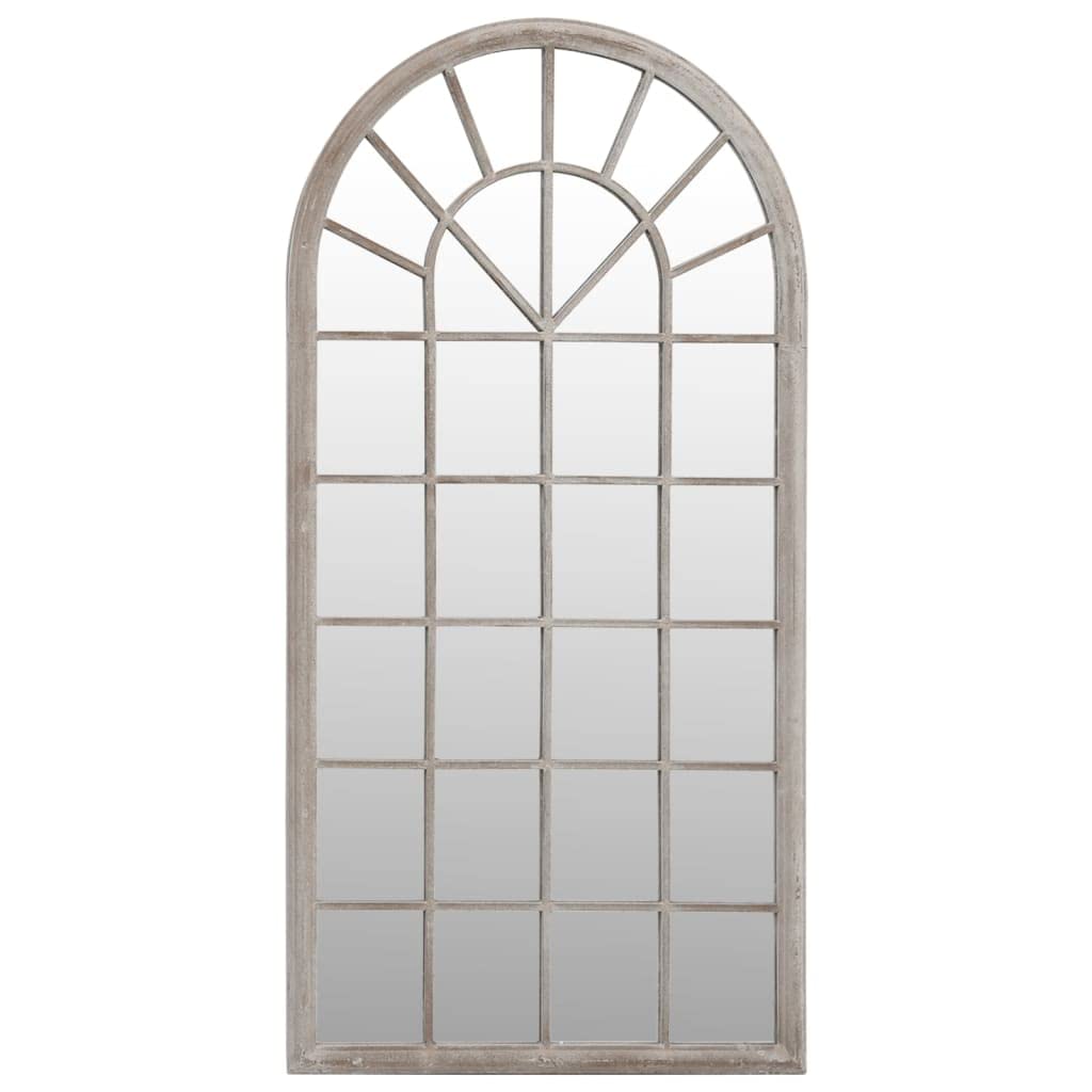 KGHFDVB Rust Effect Iron Wall Mirror 90x45 cm, Indoor Decorative Mirror with Antique Appearance, Easy to Mount with Pre-Drilled Hole for Adding Light and Space