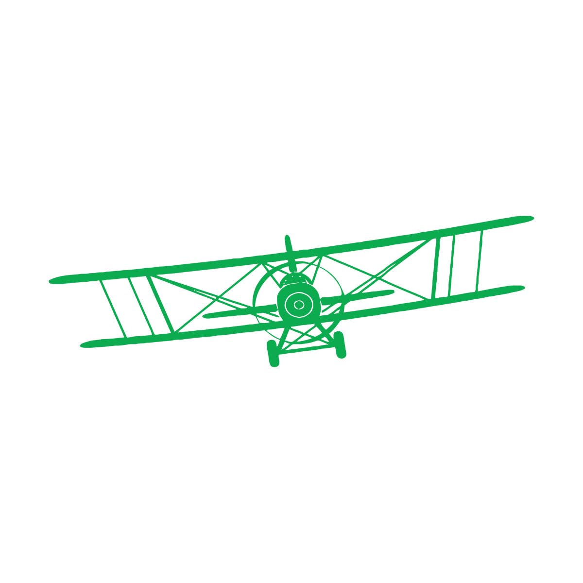 Giant Biplane Cartoon Model Wall Art Stickers Vinyl Wall Decals Removable Great Dream Nursery Kids Room Home Decoration Large - 42x141cm