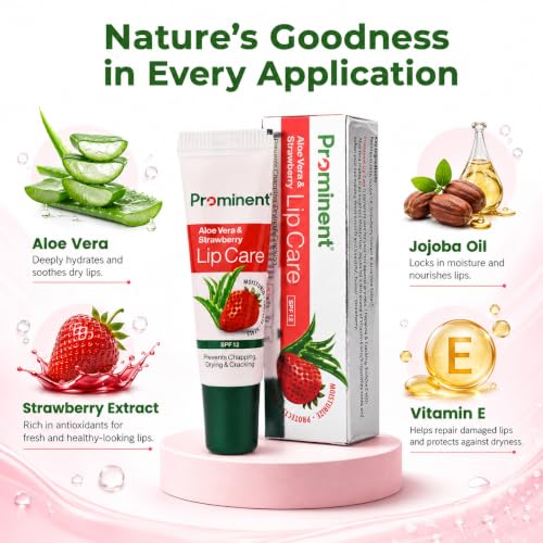 Image of PROMINENT Lip Care Balm 20g | Moisturizing & Healing Lip Treatment | Natural Ingredients for Dry & Chapped Lips | Long Lasting Hydration Smooth Texture Unisex Pocket Friendly - Pack of 2