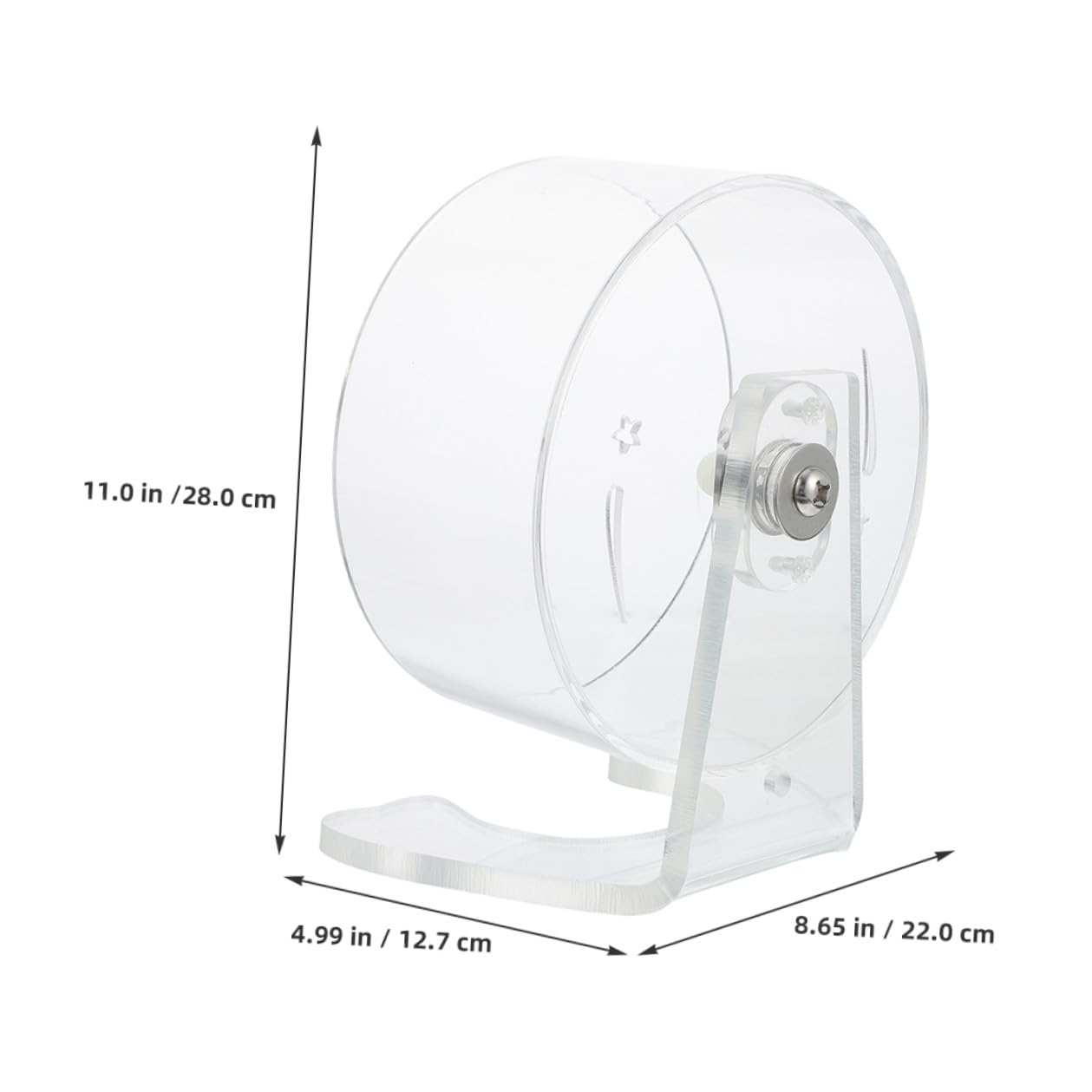 Hemobllo Roue Exercice Hamster Silencieuse Transparente Roue Course Petits Animaux avec Support Surface Large Confortable pour Gerbilles Chinchillas et Souris Mécanisme Ultra-Silencieux