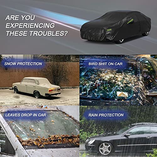Image of Kaugung 7 Layers Car Cover Custom Fit VW Passat from 2000 to 2025, Outdoor Waterproof All Weather Sun Rain Dust Snow Protection with Zipper Door.(USA Warehouse,Within 3-7 Days)