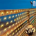CERIAL 3X2M Net Lights Outdoor Solar Tree Lights,200LED Diamond Mesh Net Light Outside Solar Garden Light for Bushes with Remote Timer 8Mode Waterproof Green Wire for Fence,Curtain,Gazebo(Warm White)