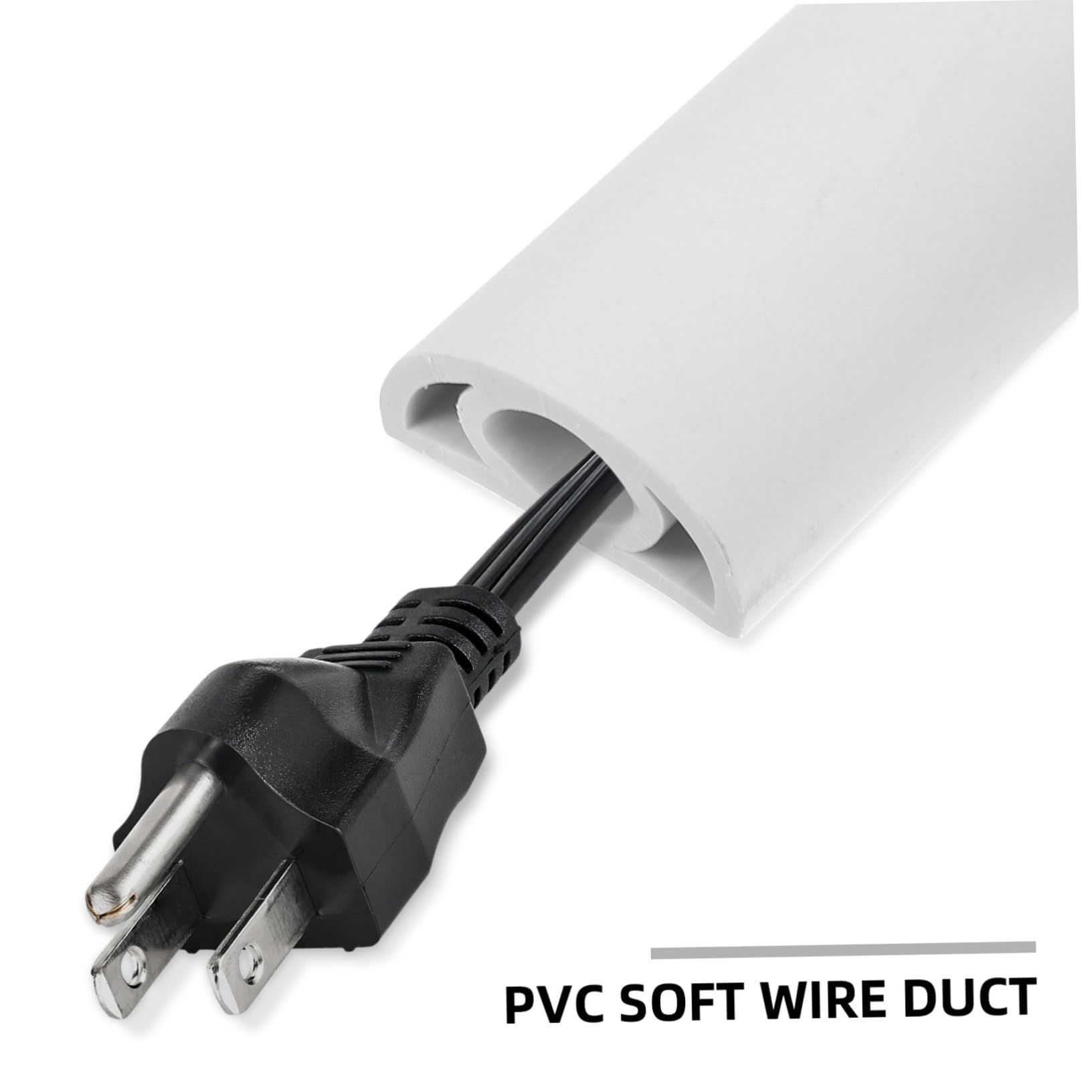 Canalina Adesiva per Cavi da Pavimento in PVC Morbido Trasparente Flessibile e Resistente Copertura per Nascondere Fili in Casa e Ufficio Facile da Installare e Gestire