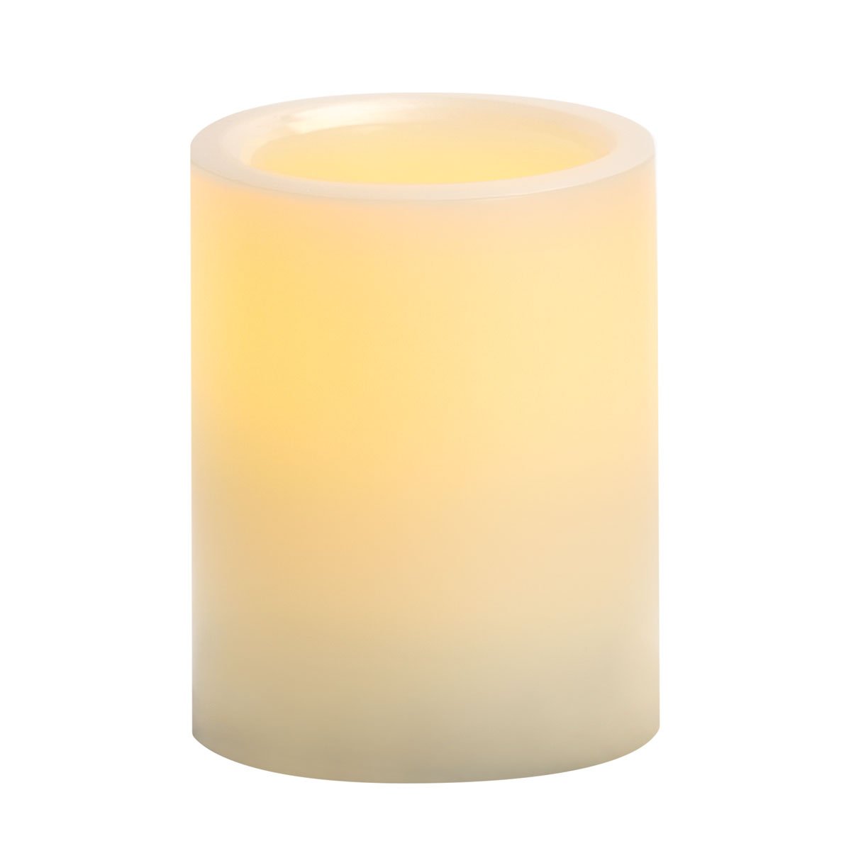 Inglow CGT54400CR01 4Inch Flameless Round VanillaScented Pillar