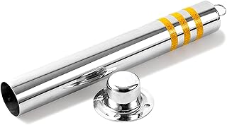 Security Parking Post Stainless Steel Caution Cones with Reflective Strips,Traffic Safety Cone Sturdy and Durable Steel Parking Barrier for Garage Or Parking Lot Easy to Install (Color (Silver 650x89