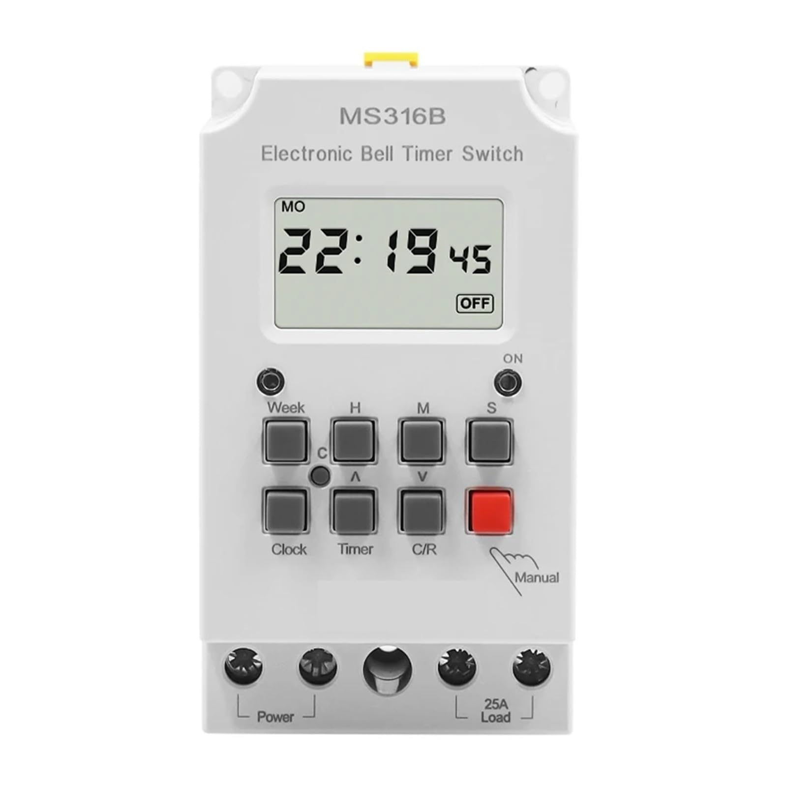 Timer programmabile 220V 25A 68 ON, regolatore del Tempo della campanella della Scuola