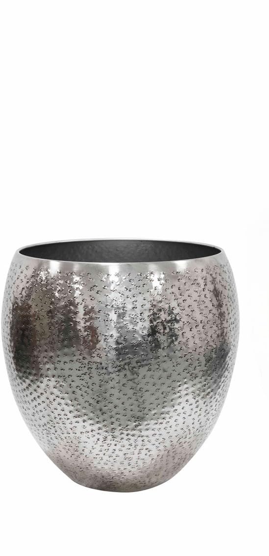 Ter Steege Blumentopf Selena Metall Silber D 31 cm H 30 cm
