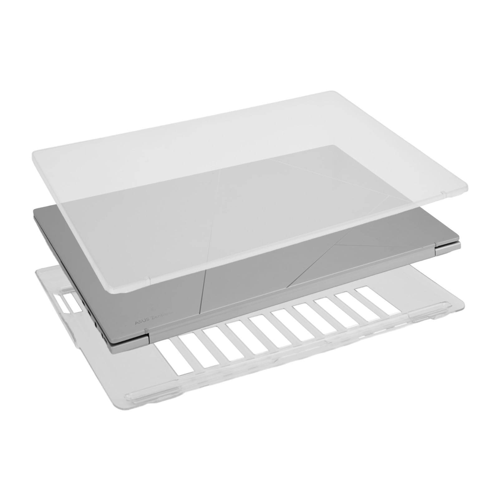 MOSISO Coque Compatible avec ASUS Zenbook 14 Pouces 2026 2025 2024 Release(modèles UX3405C), Léger Fin Amovible Coque Rigide en Plastique avec Chiffon,Translucide
