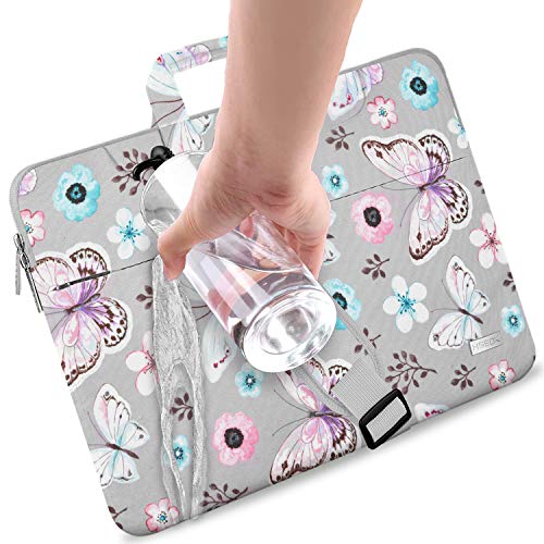 Image of Hseok Laptop Shoulder Bag 13 13.3 14 Inch Case Compatible with MacBook Pro /Neo 14 inch M5 /M4 /M3 /M2 /M1,Mac Air /pro /Neo 13 inch and Most 13 13.3 14 Notebooks,Spill-Resistant Briefcase,Butterfly