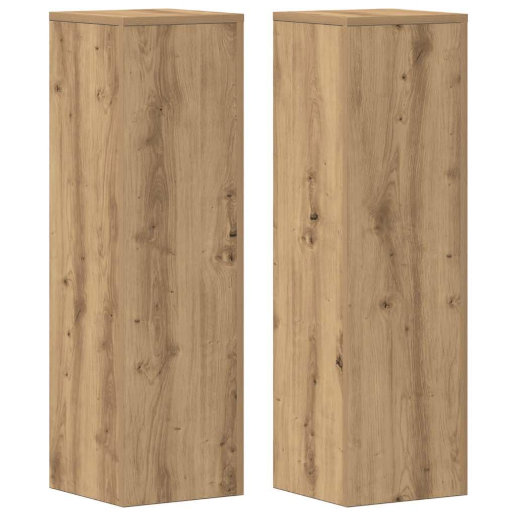vidaXL Plant Stand 2pcs, Plant Pot Stand for Indoor Living Room, Plant Holder for Decorative, Flower Stand Flower Pot, Artisan Oak Engineered Wood