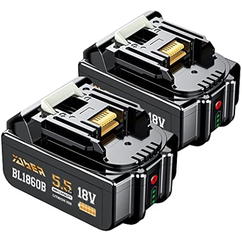 YABER 18V Battery 2Pack Compatible with 18V LXT-400 2Pack BL1860B BL1860 BL1850B BL1850 BL1840B BL1840 BL1830B Cordless Drills&Tools Fit for DC18RD DC18RC 18V C h arger Cover
