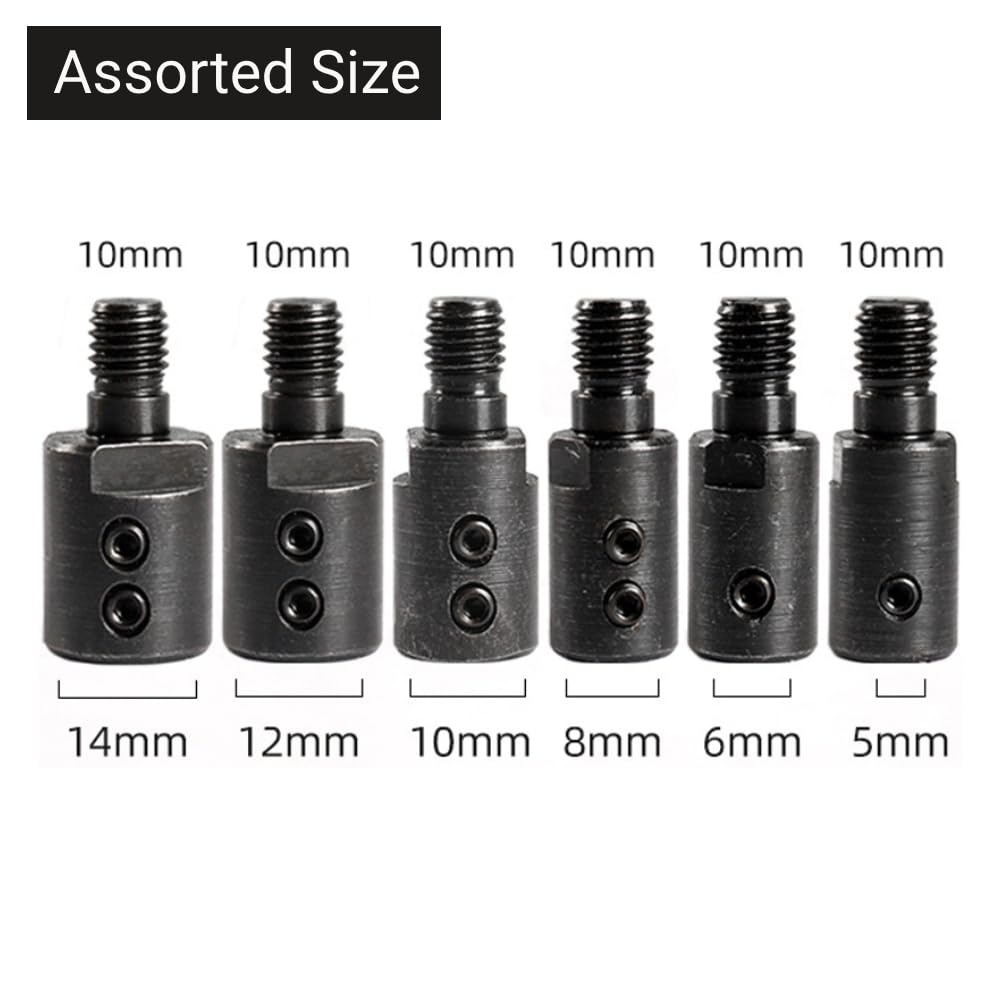 1 Pz M10 Biella 6mm Acciaio Albero Motore Accoppiatore Angolo Grinder Manicotto Sega Lama Accoppiamento Adattatore di Collegamento