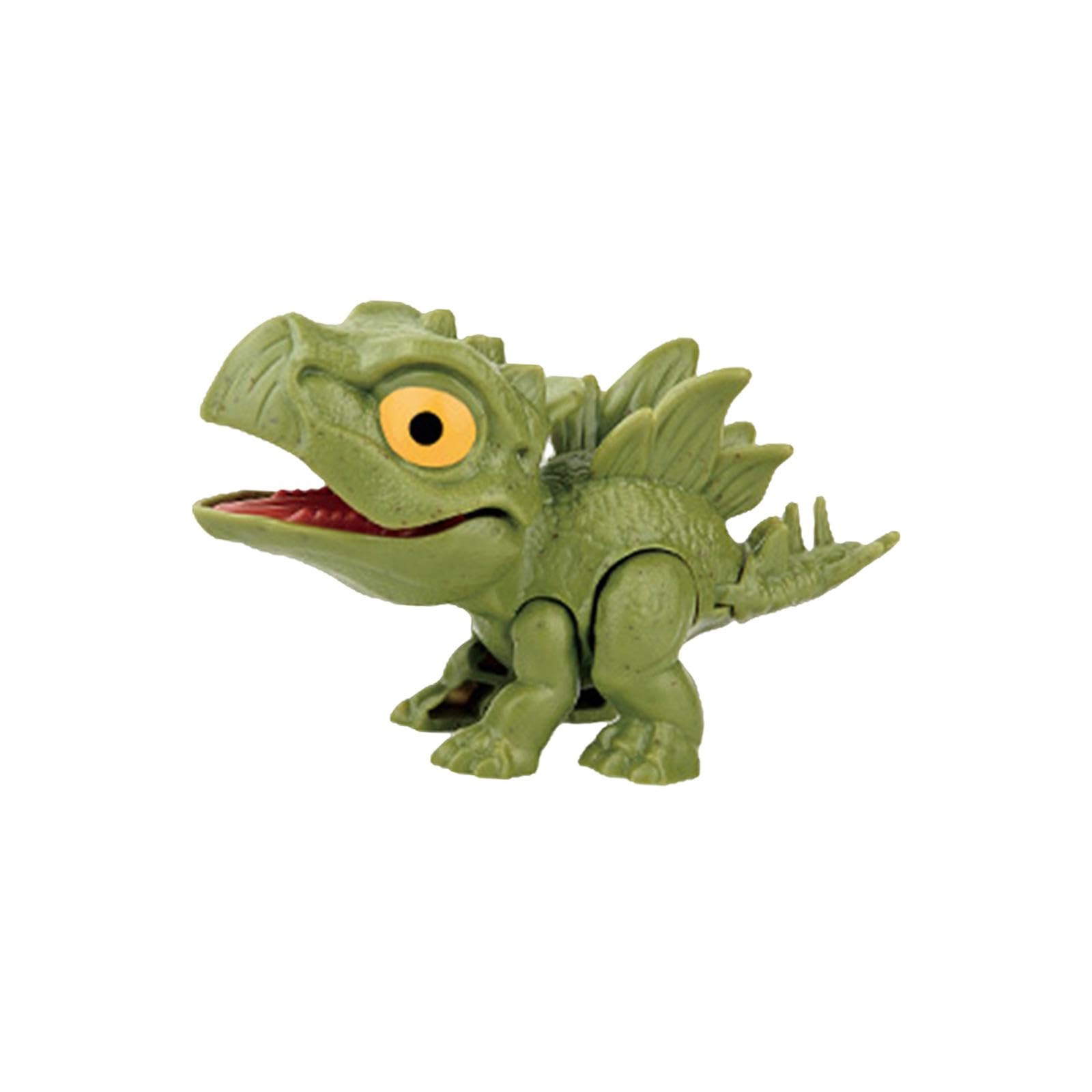 Biting Finger Dinosaur Toy with Flexible Joints Action Figure for Props Kids Green Stegosaurus-image-32