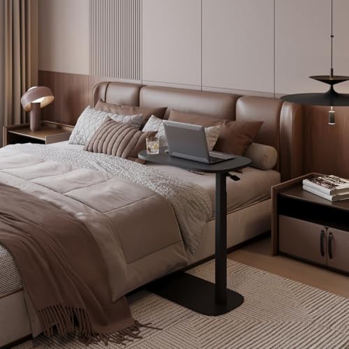 Spacetronik Beistelltisch C Form, Höhenverstellbarer Couchtisch Klein, Sofatisch Höhenverstellbar 64,5-104,5 cm, Laptoptisch ohne Rollen, Ergonomischer Tisch für Sofa, Bett oder Büro – Bild 7