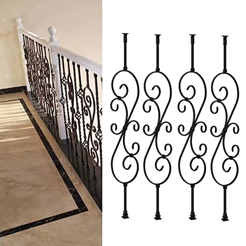Postes horizontales de hierro forjado decorativos para terrazas 1