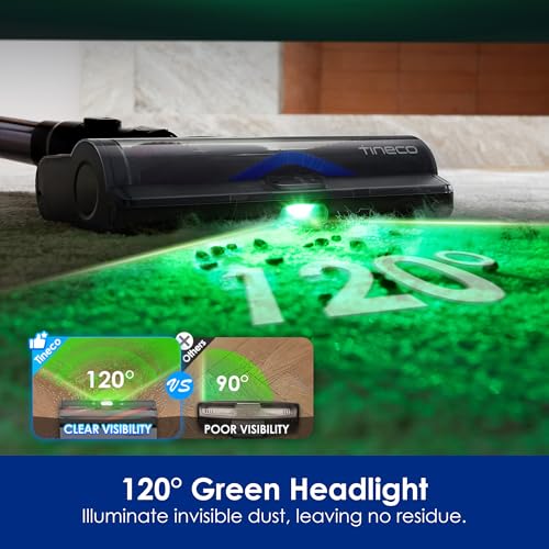 Image of Tineco Pure ONE S50 Pro Cordless Vacuum, 200AW Suction, 95Min Runtime, Anti-Tangle Brush, 120 Green Light, Easily Tackles Large Debris, Stick Vacuum Cleaner for Pet Hair, Carpet & Hard Floor