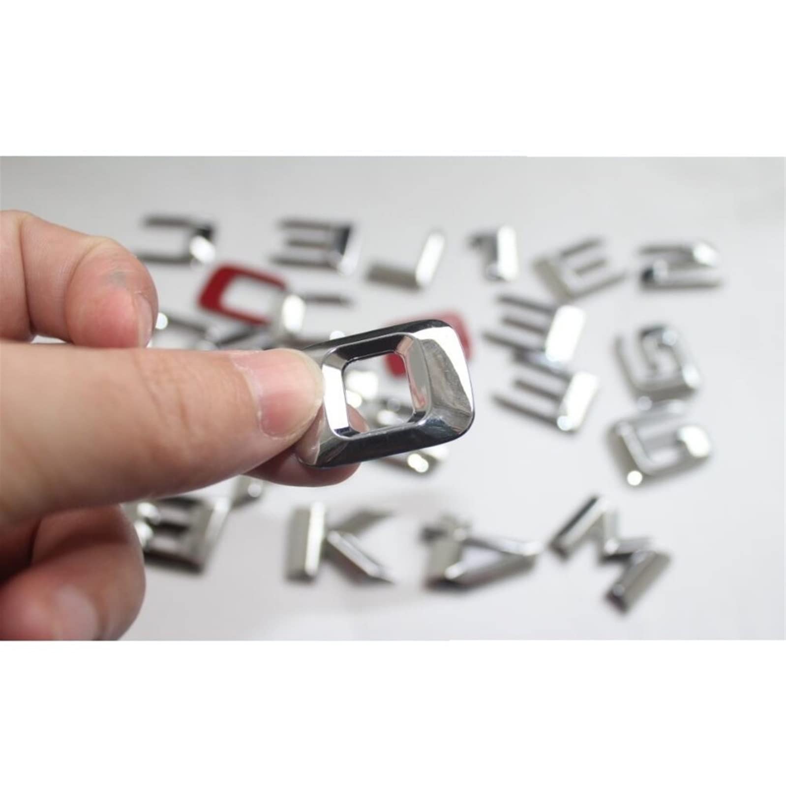 Chrome Shiny Silver ML 500" Lettre arrière du Coffre de Voiture Mot Badge Emblem Letter Decal Sticker Fit for Mercedes Benz ML Classe ML500