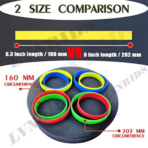 100 PCS White Blank Silicone Bracelets, Sports Rubber Elastic Wristbands Wholesale Bulk Bracelet Large4