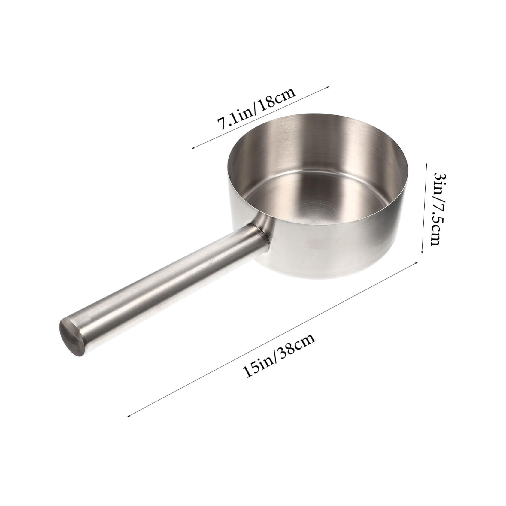 Cucharón Color Plata Diseño Ergonómico y Mango Cómodo de Acero Inoxidable de Agua para Uso Doméstico Restaurantes