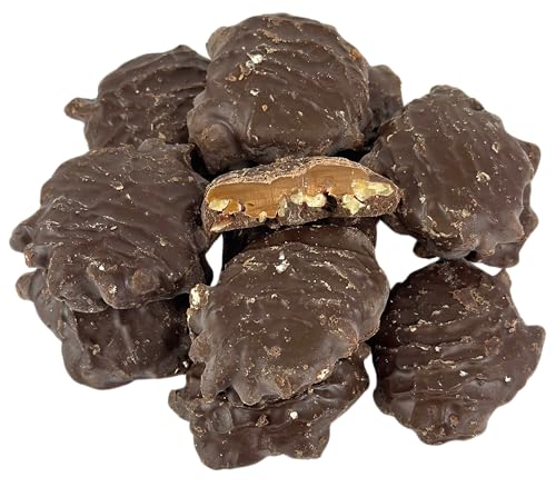 Dark Chocolate Caramel Pecan Patty Clusters, 1 Pound