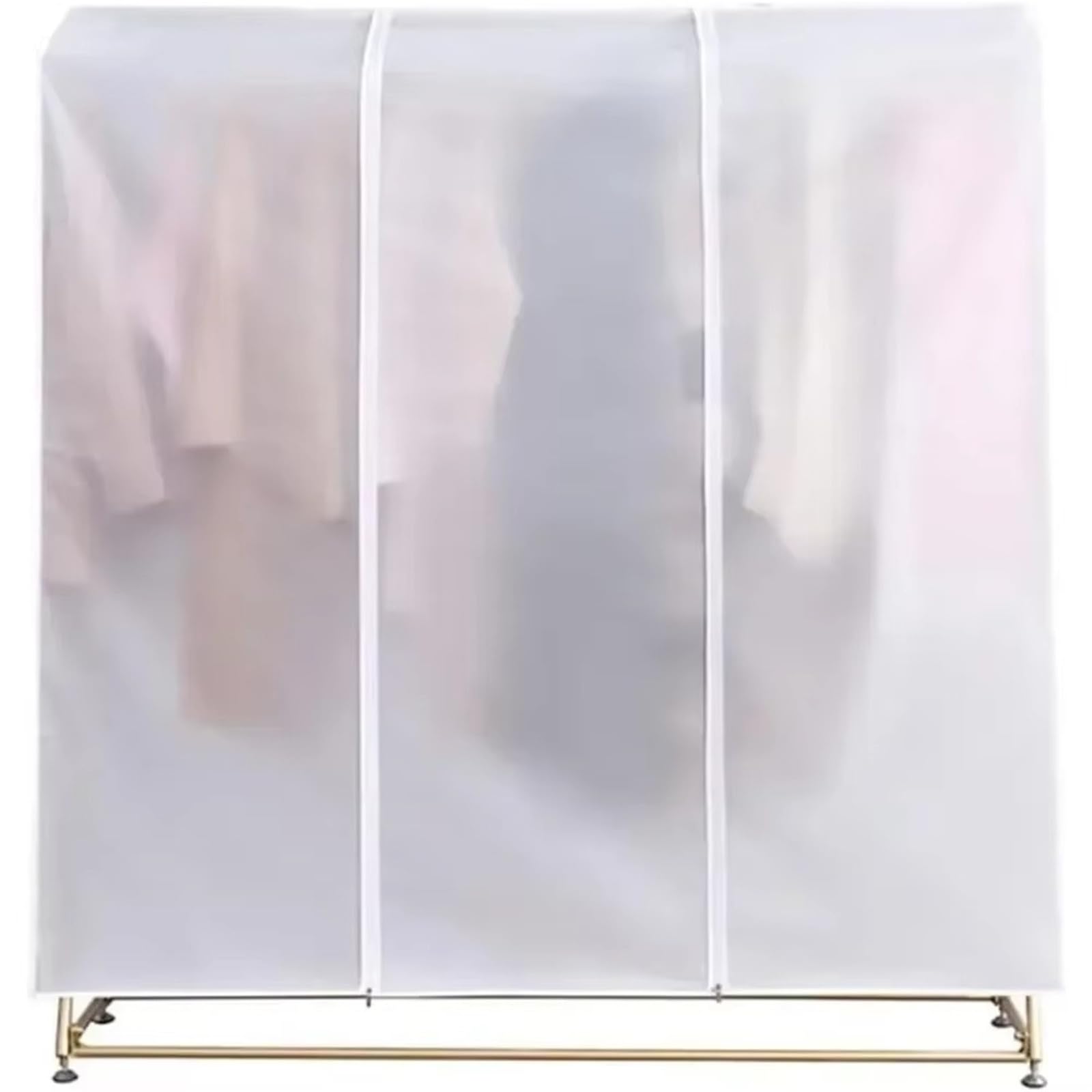Clothes Rack Cover Cabinet Vertical Hanger Wide Dust Cover Bracket Clothing Wardrobe Protector(100x50x150cm)