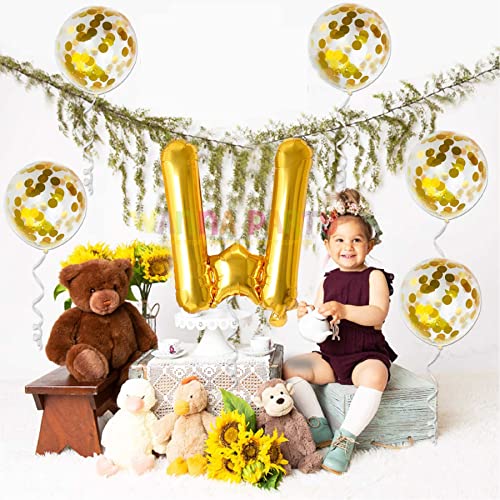 Image of Wanna Party 16 inch Letter W Golden Balloon Pack of 1