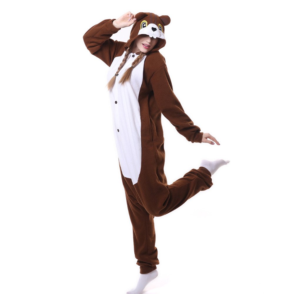 PENGMAI Bear Onesie Costumes Pajamas Women Men Animal Cosplay One Piece Halloween Xmas Homewear