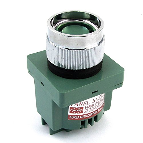 Aexit Industrial Flush Security Sensors & Alarms Mounting Panel Buzzer AC 200V/220V Horns & Sirens 50-60Hz 80dB