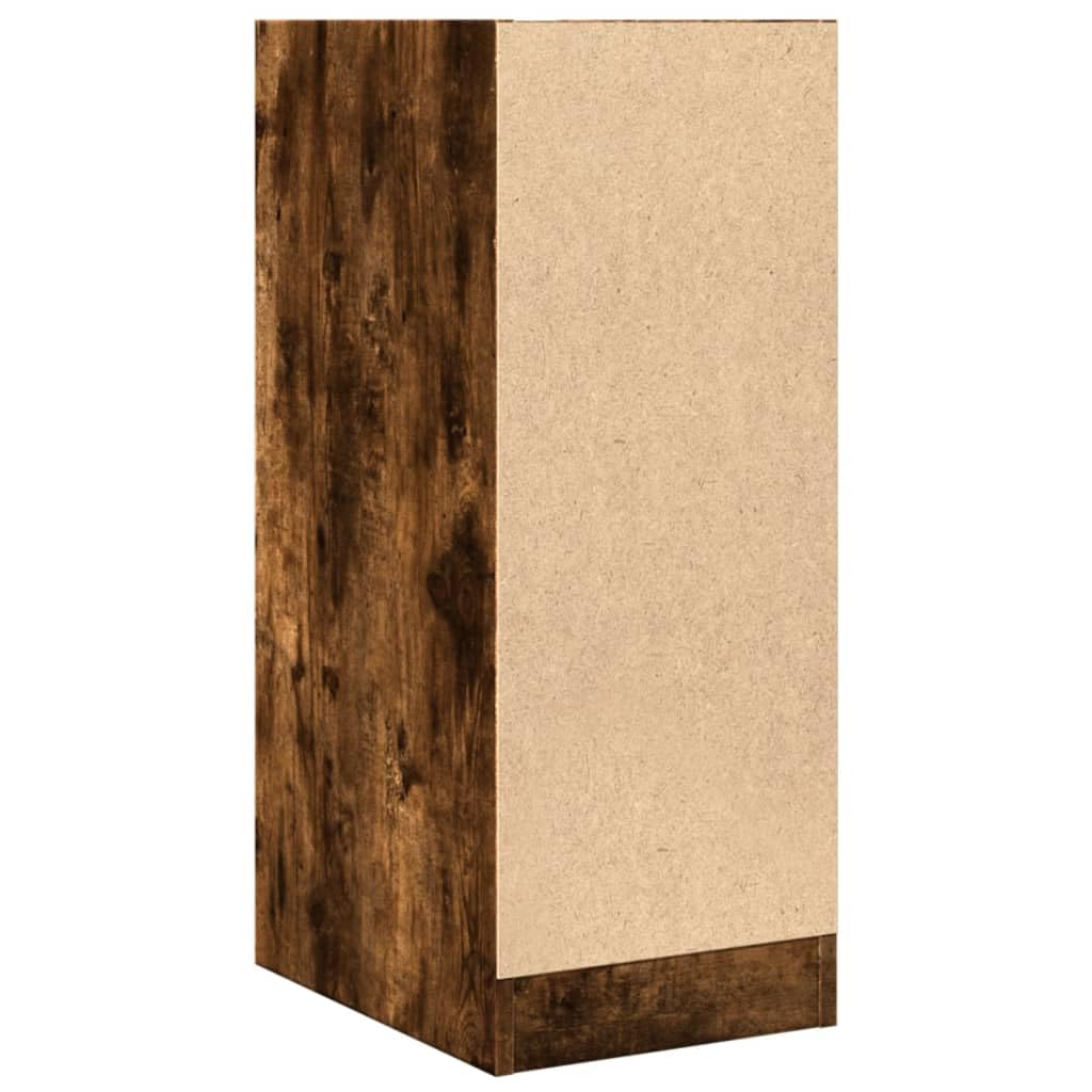 Armadietto da farmacista in legno di rovere affumicato, 30 x 41 x 77,5 cm, con 2 cassetti e estraibile, piccolo armadio da cucina e armadio da ufficio per nicchie