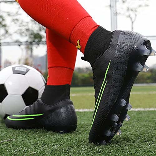 Qzzsmy Outdoor Football Cleats Mens,Football Cleats Red And Black，Rubber Cleats Football Gmcd2028-M1-40 #TOP4