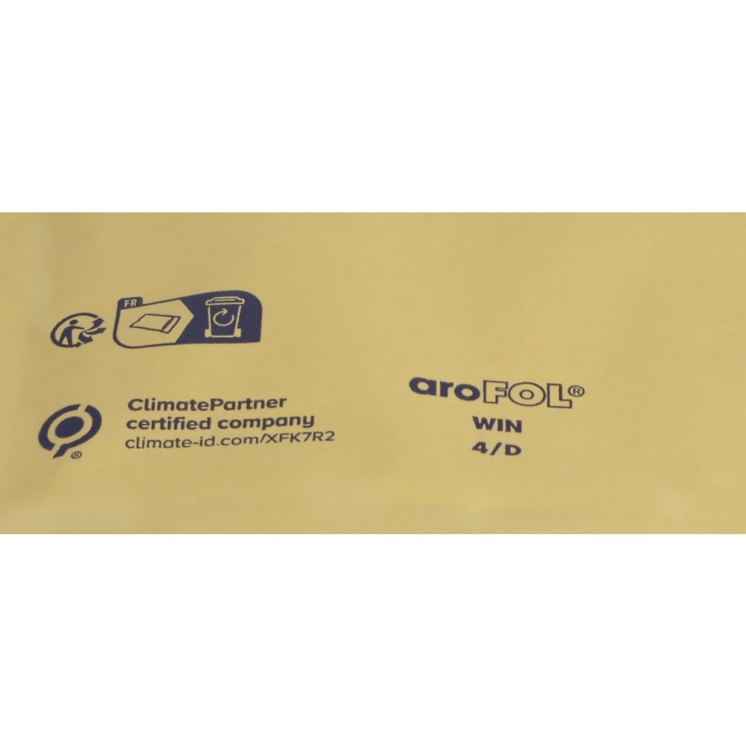 FRANKEL kaiserkraft | Pochette d'expédition aroFOL® | Fermeture autocollante, avec fenêtre, L x l intérieures 340 x 225 mm, blanc, lot de 100