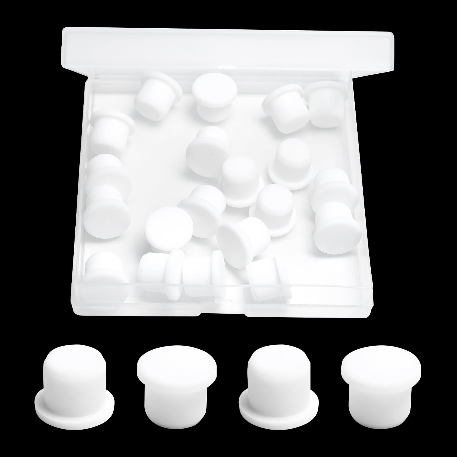 20 Pcs 11.5 mm/0.46 in Silicone Rubber Plug for 11 mm Small Round Holes